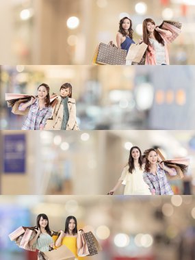 Asyalı kadın alışveriş