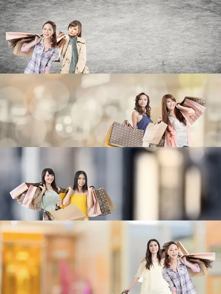 亚洲女人购物 — 图库照片