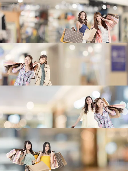 Asiatische Frau beim Einkaufen — Stockfoto