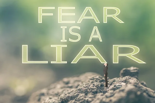 El miedo es un mentiroso — Foto de Stock