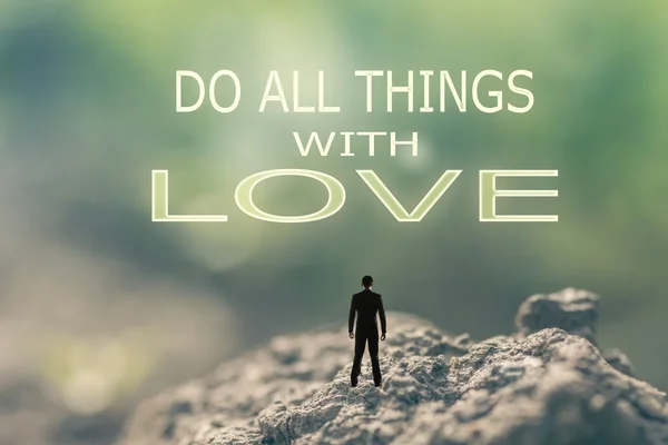 Fazer todas as coisas com amor — Fotografia de Stock