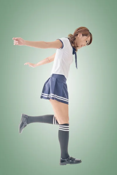 Japanese style school girl — Stock Photo, Image