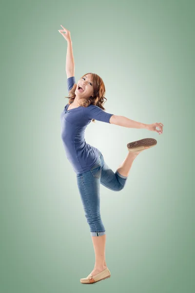 Excited Asian young girl — Stock Photo, Image