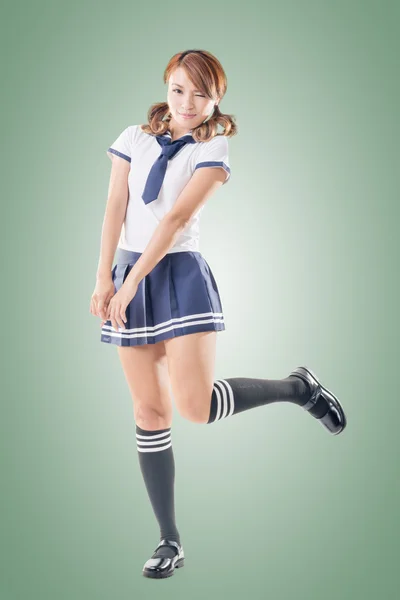 Japanese style school girl Royalty Free Stock Photos