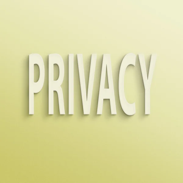 Sulla privacy — Foto Stock