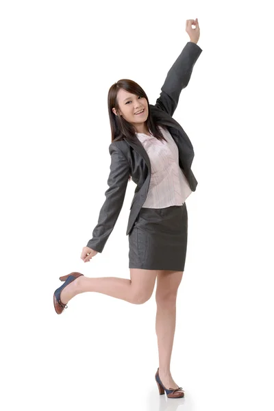 Mujer de negocios alegre — Foto de Stock