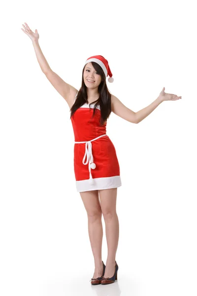 Aziatisch meisje voor Kerstmis — Stockfoto