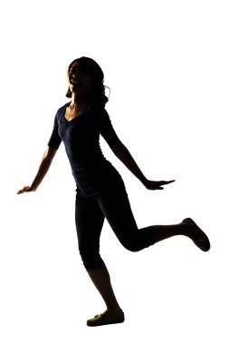 Genç Asyalı kadın silüeti