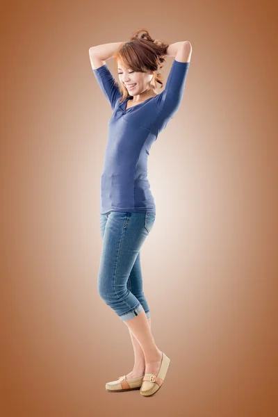 Excited Asian young girl — Stock Photo, Image