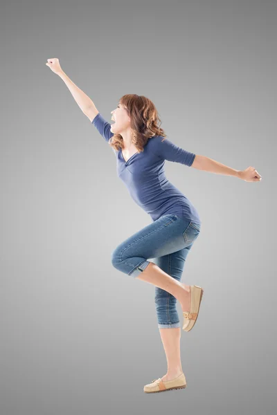 Excited Asian young girl — Stock Photo, Image