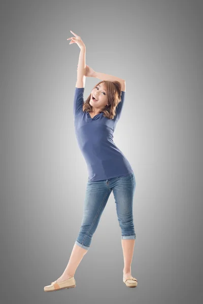 Excited Asian young girl — Stock Photo, Image