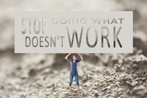 Stop doing what doesn't work — Stock Photo, Image