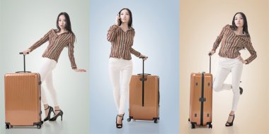 seyahat konsepti ile Asya Güzeli