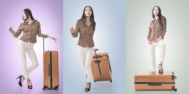 seyahat konsepti ile Asya Güzeli