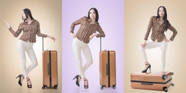 seyahat konsepti ile Asya Güzeli