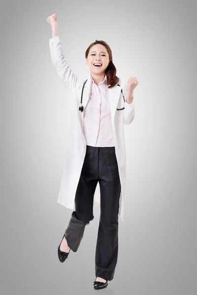 Alegre médico asiático — Foto de Stock