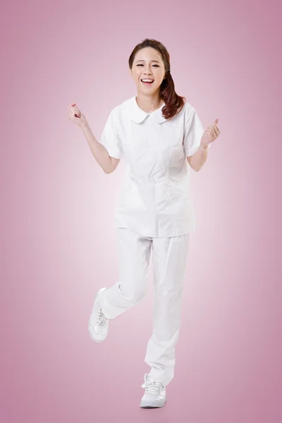 Alegre asiático enfermera —  Fotos de Stock