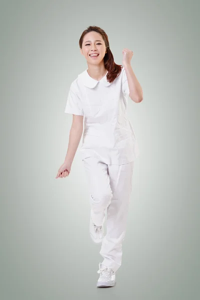 Alegre asiático enfermeira — Fotografia de Stock