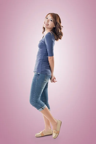 Excited Asian young girl — Stock Photo, Image