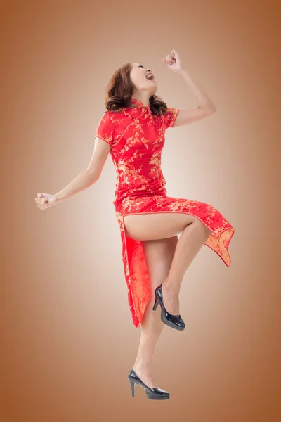 Chinese vrouw op Nieuwjaar — Stockfoto