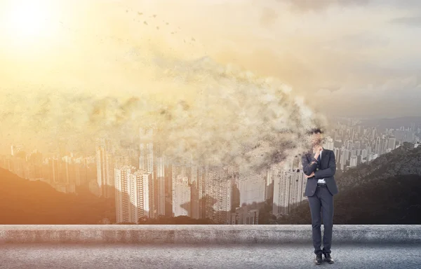 Confused young business man — Stock Photo, Image