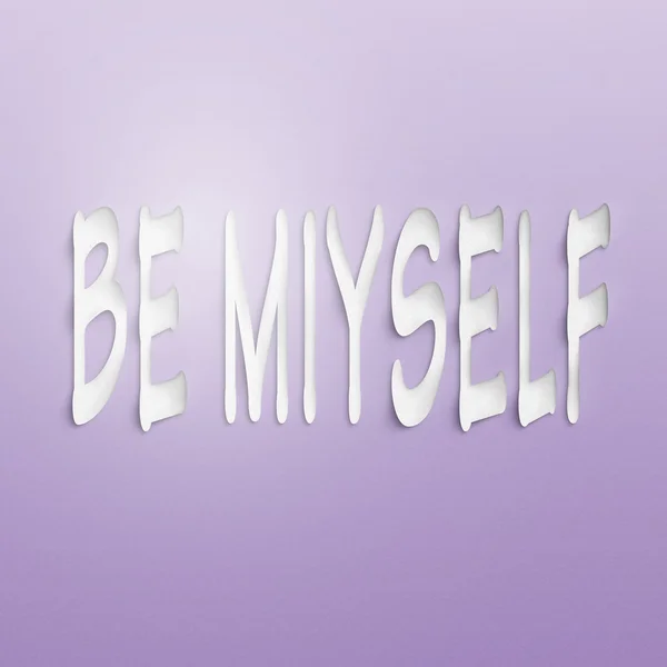 Be miyself — Stock Photo, Image