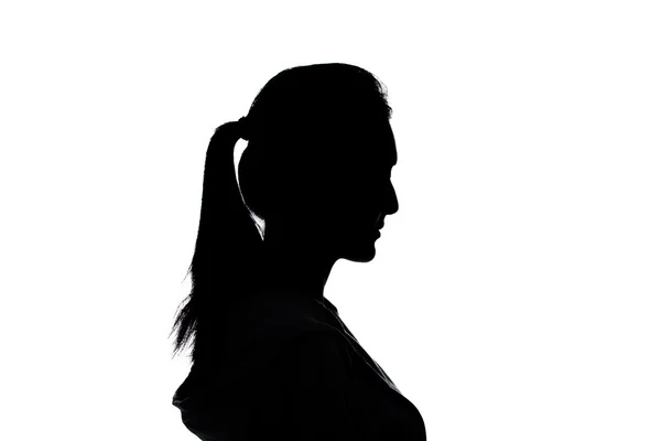 Silhouette Frauenporträt — Stockfoto