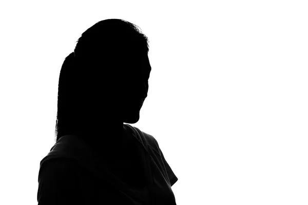 Retrato de mulher silhueta — Fotografia de Stock