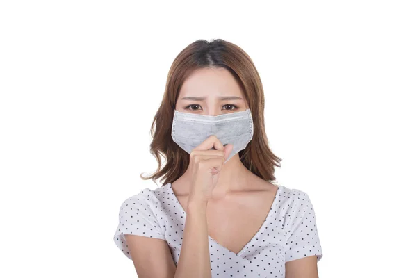 Vrouw met masker — Stockfoto