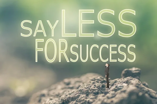 Dizer menos para o sucesso — Fotografia de Stock