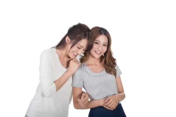 Asiatisk kvinna med sin vän — Stockfoto