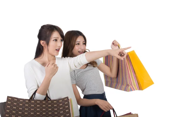 Aziatische winkelen vrouw — Stockfoto