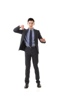 Asya iş adamı poz holding