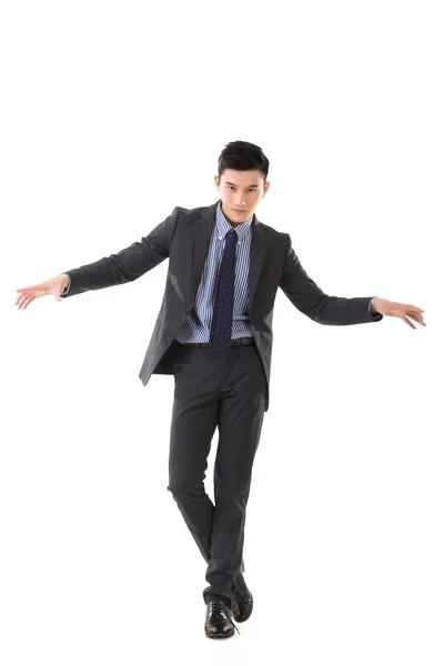 Holding pose of Asian business man — Stock Photo, Image