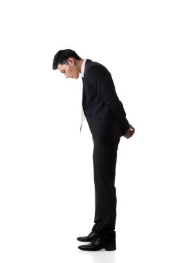 iş adamı aşağı bakıyor