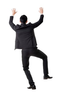 Asya işadamı tırmanma