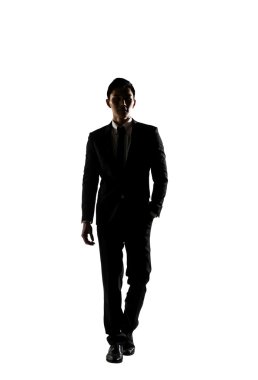 Kendine güvenen işadamı yürüyüş