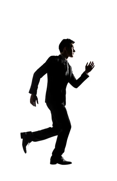 Confident businessman running — Stock Photo, Image