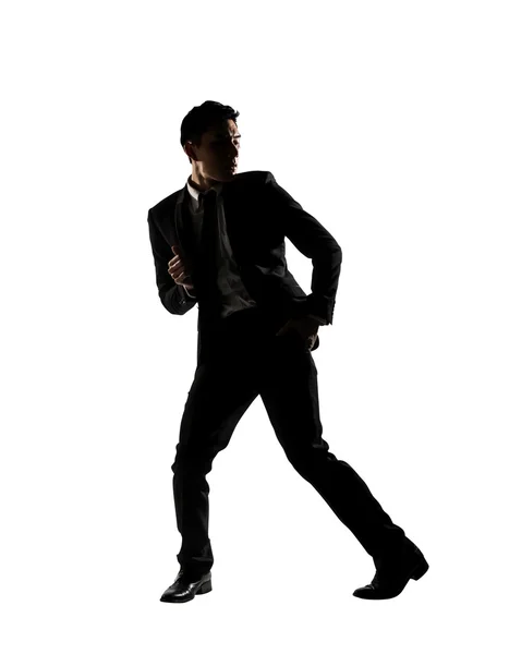 Asiatico businessman dancing — Foto Stock