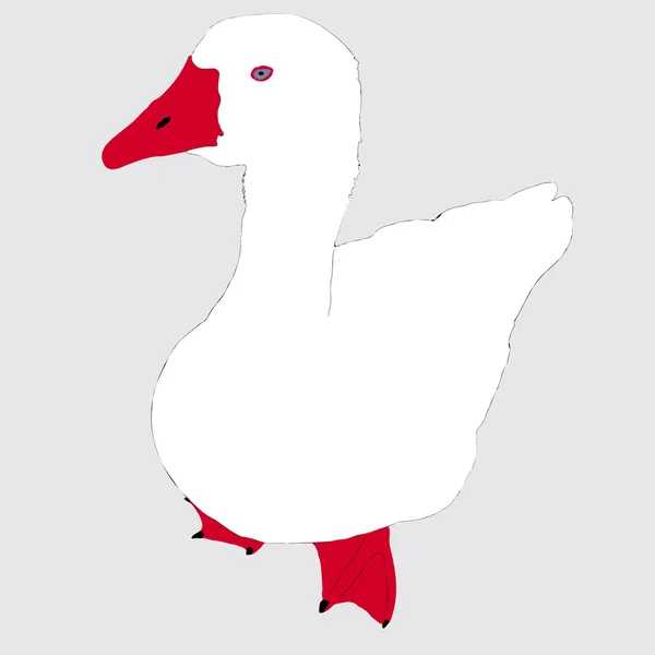 White Vector goose — Stock Vector
