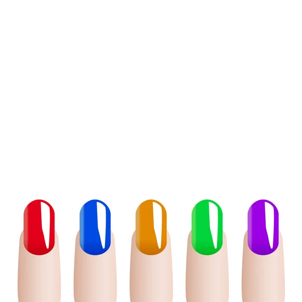 Mode kleuren nagellak — Stockvector