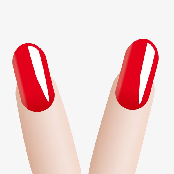 Mode couleurs ongle Victoire — Image vectorielle