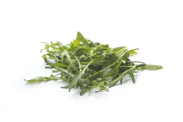 Rucola op wit — Stockfoto