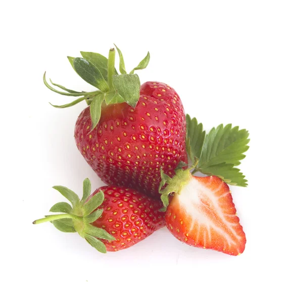 Fresh strawberries  on white — Stock Photo, Image