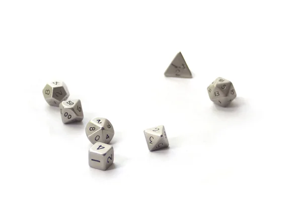 RPG dices isolated on white — Stock Photo, Image