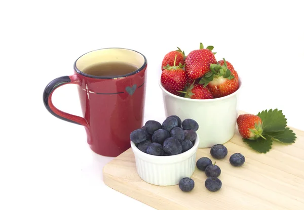 Breakfast on white — Stock Photo, Image