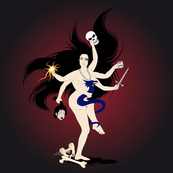 Halloween Kali — Stock vektor