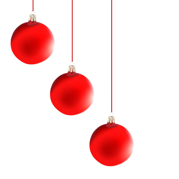 Christmas  decoration : vector red balls