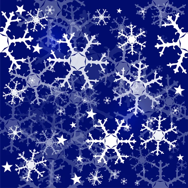 Vecteur Noël fond bleu sans couture — Image vectorielle