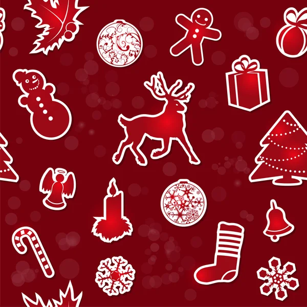 Vintage Christmas seamless background. EPS10 vector — Stock Vector